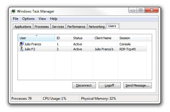 Enable Concurrent Remote Desktop Windows 7 Professional