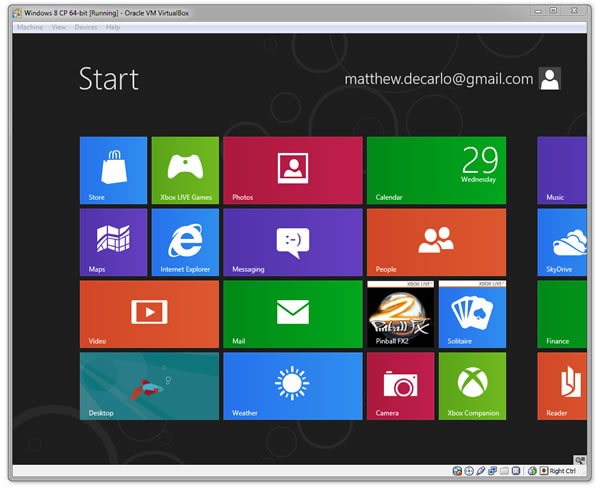 Windows 8 Virtual Machine