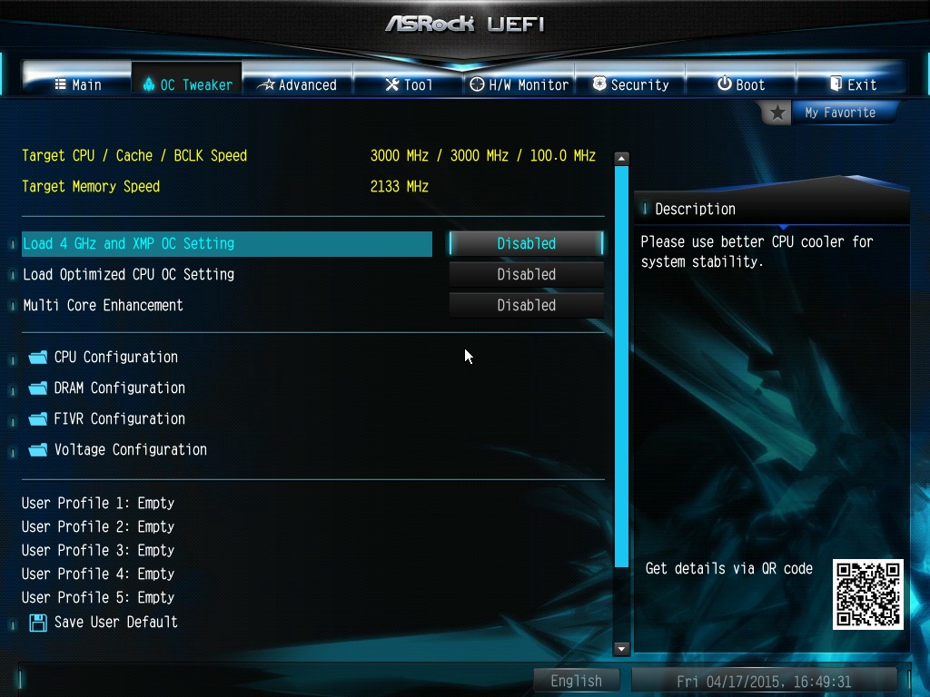 Asrock X99EITX/ac MiniITX Motherboard Review > Asrock UEFI BIOS