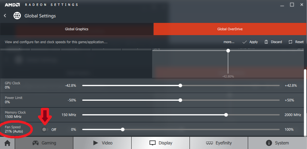 Amd overdrive enable manual fan control greyed out