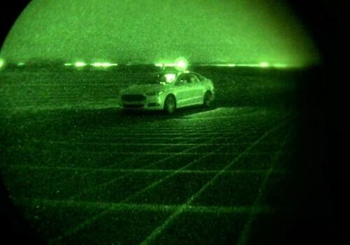 Watch Ford's autonomous car navigate a track in total darkness