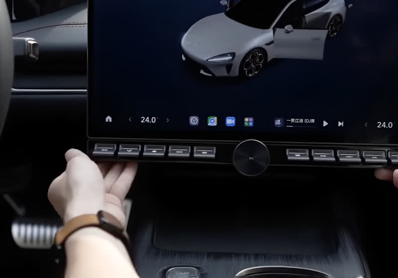 This EV lets you add buttons if the touchscreen dashboard is too futuristic for you