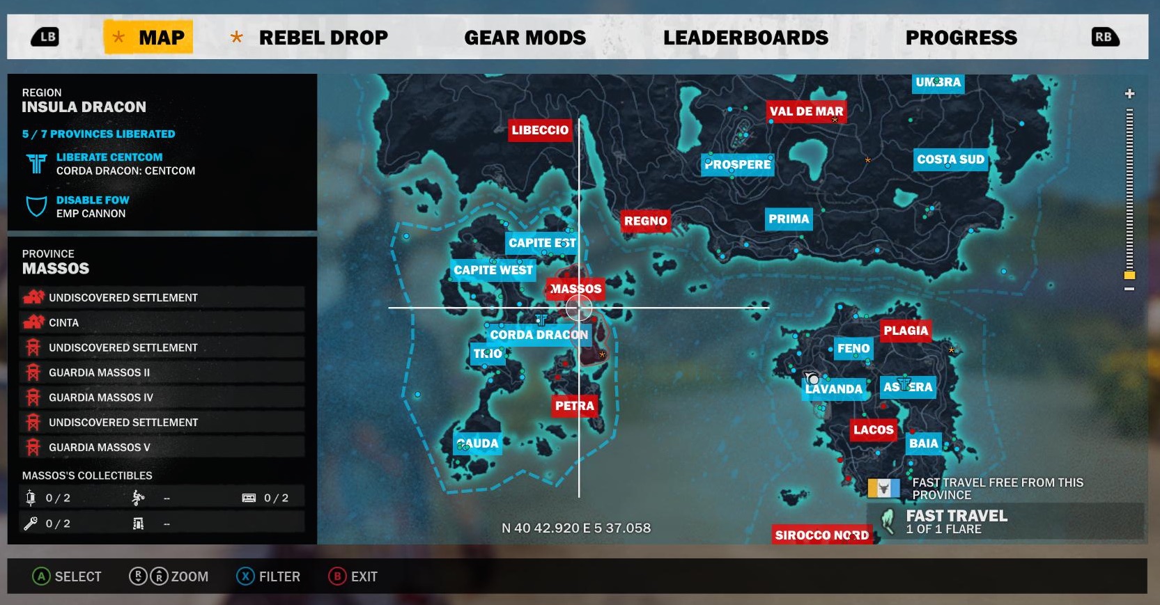 Just cause 3 карта литоре торто