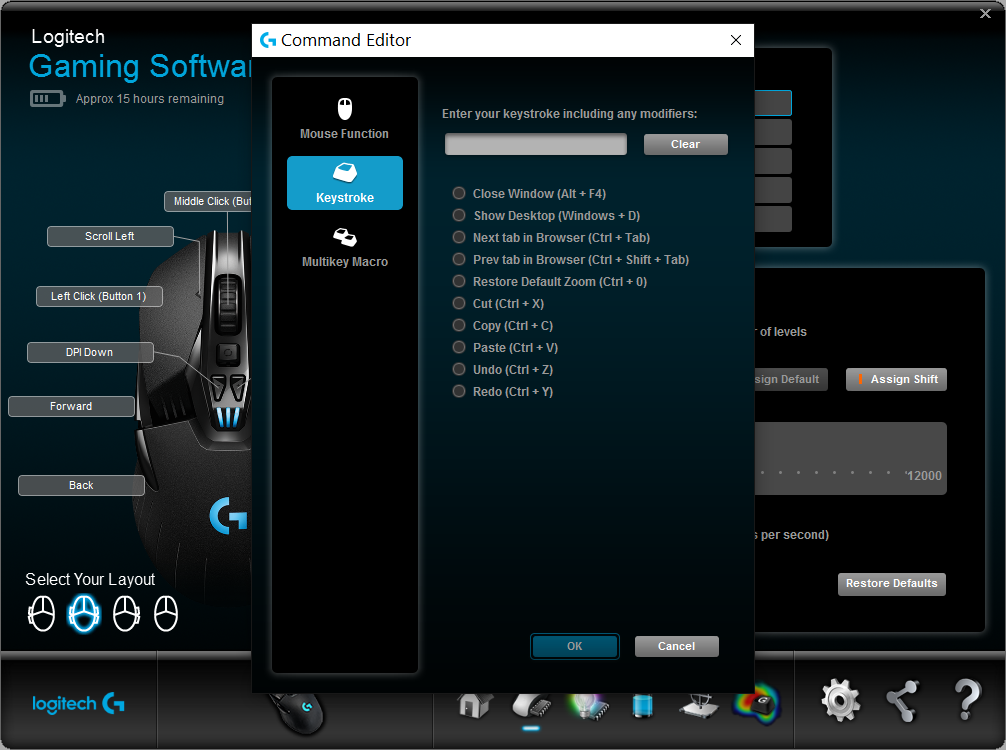 Logitech connection utility. Logitech g600 утилита. Приложение Logitech для макросов.