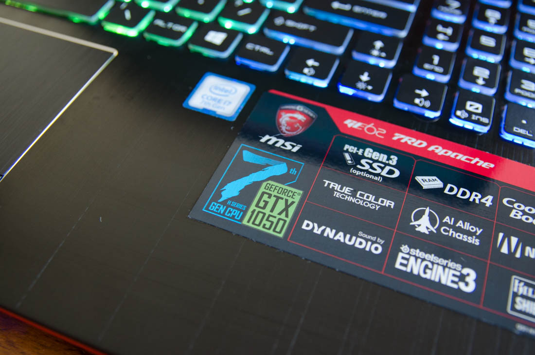 MSI GE62 7RD Apache Laptop Review > Hardware Overview and System