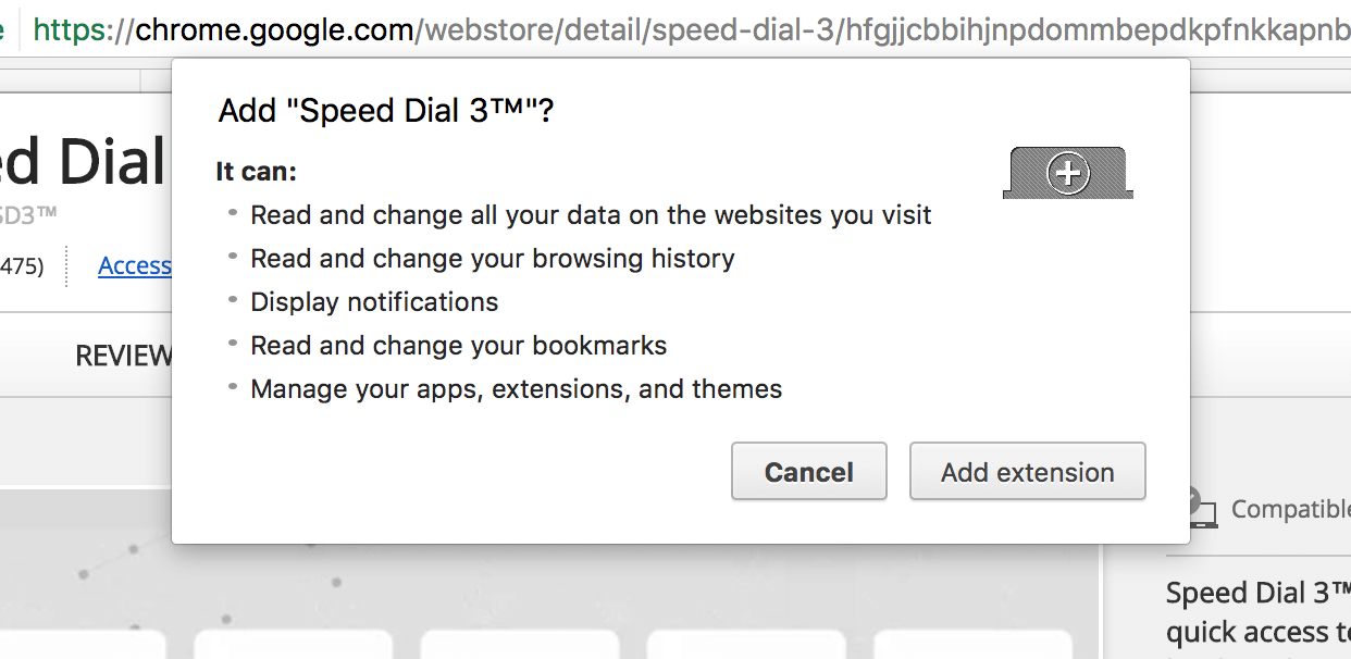 chrome new tab on click
