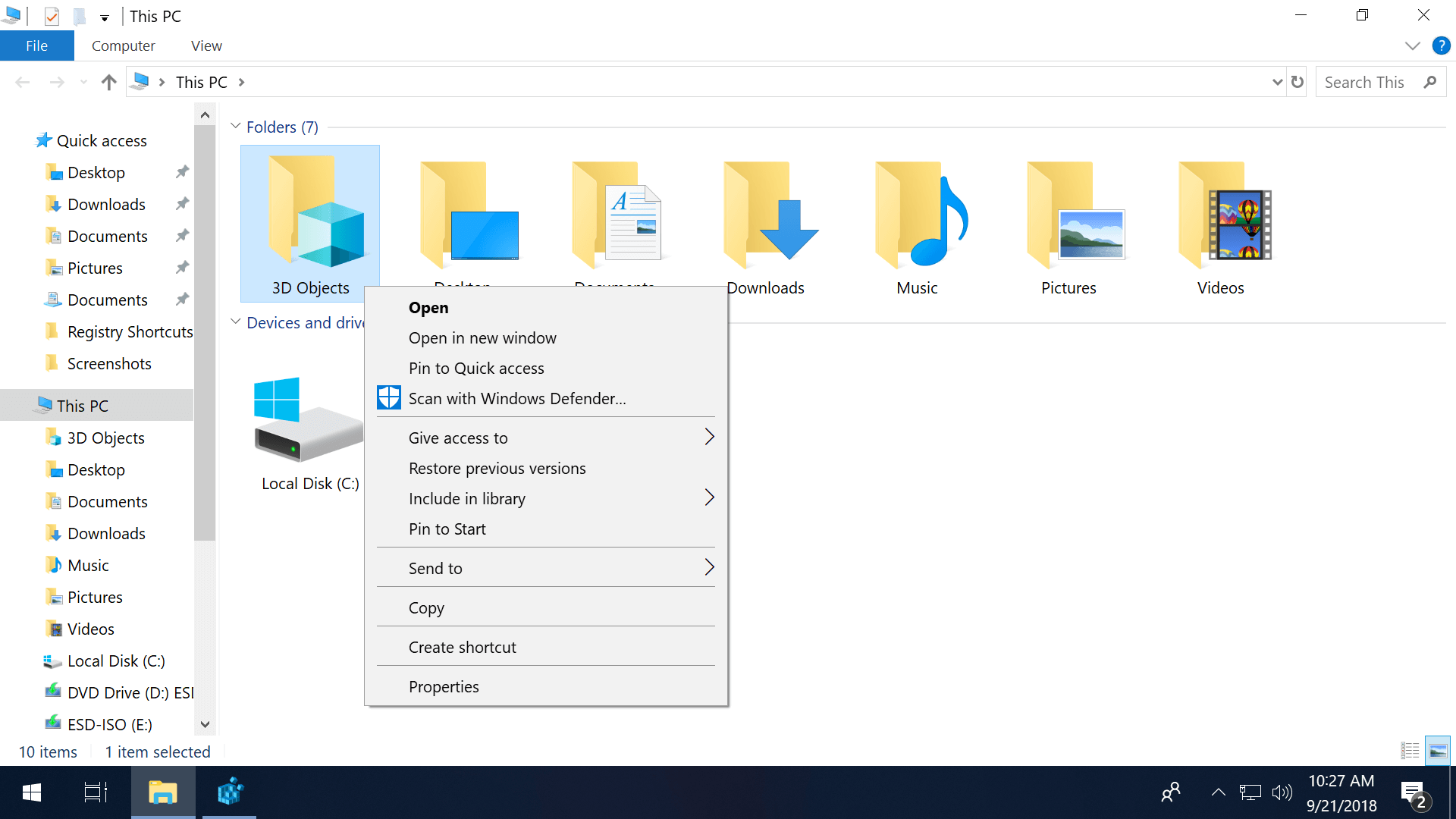 svg+xml,%3Csvg%20xmlns= Cách xóa thư mục "Đối tượng 3D" và các phím tắt vô dụng khác khỏi File Explorer của Windows