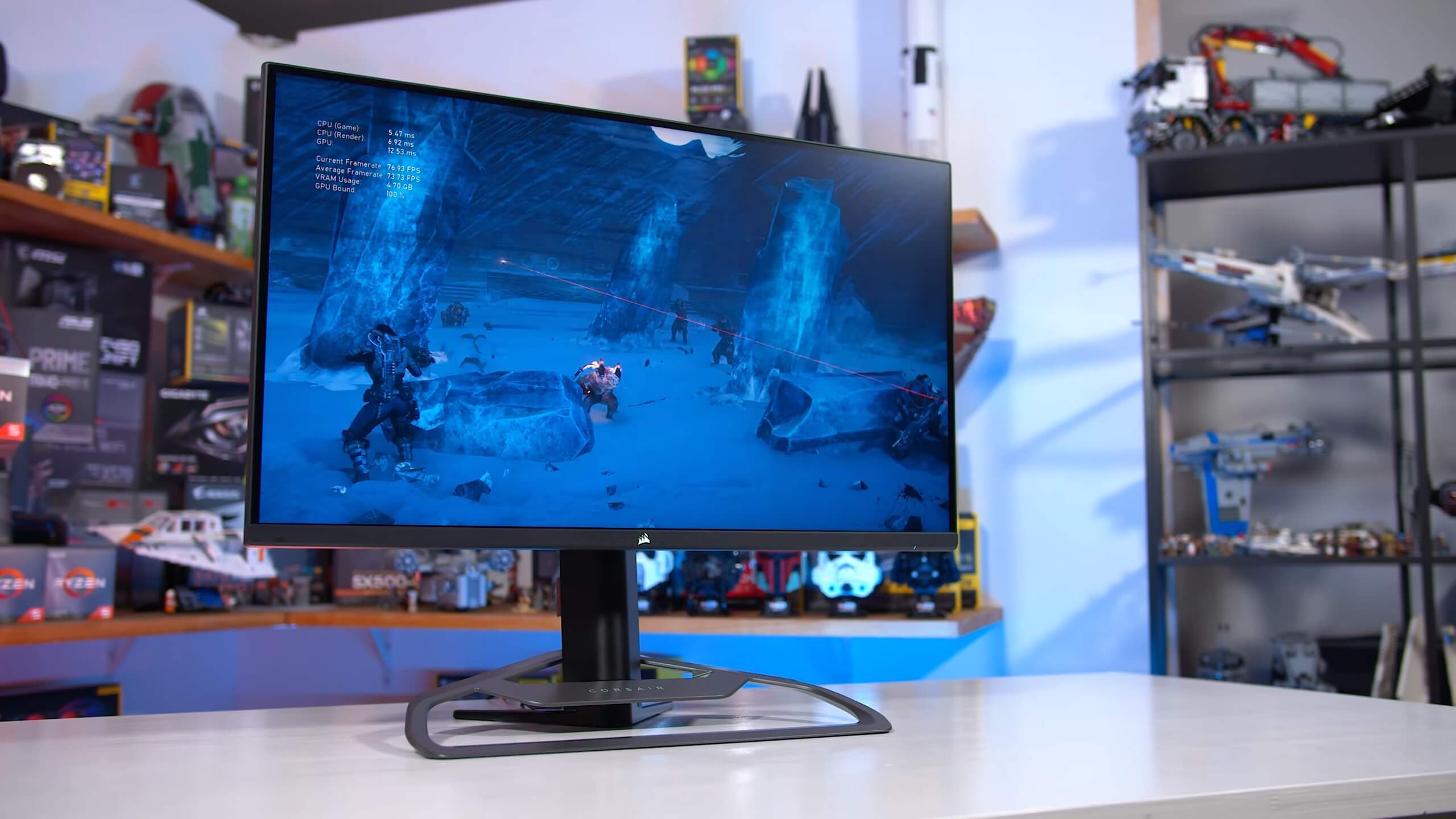 Corsair's first standing desk is designed for gaming, streaming