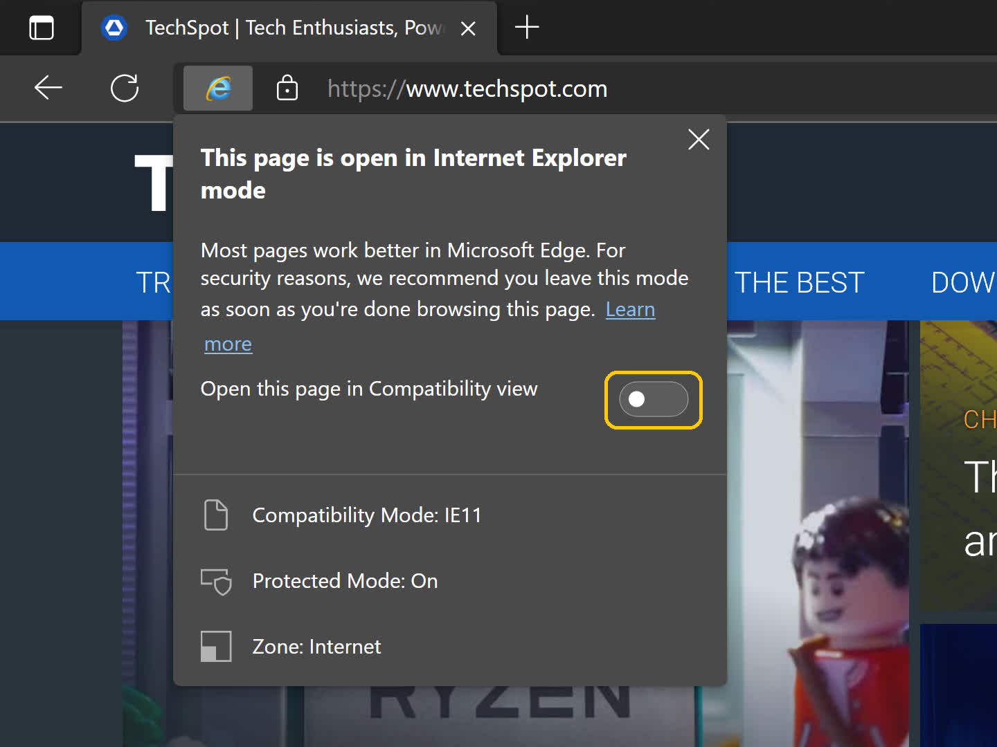 How to keep using internet explorer in microsoft edge with ie mode