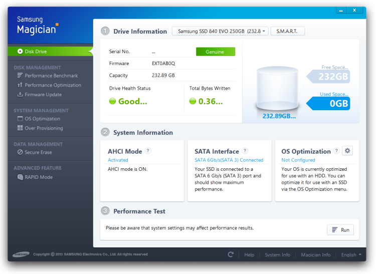 Samsung ssd hotsell rapid mode