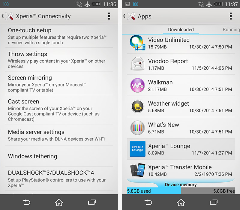 Sony Xperia Z3 Review > Software That's Still The Same | TechSpot
