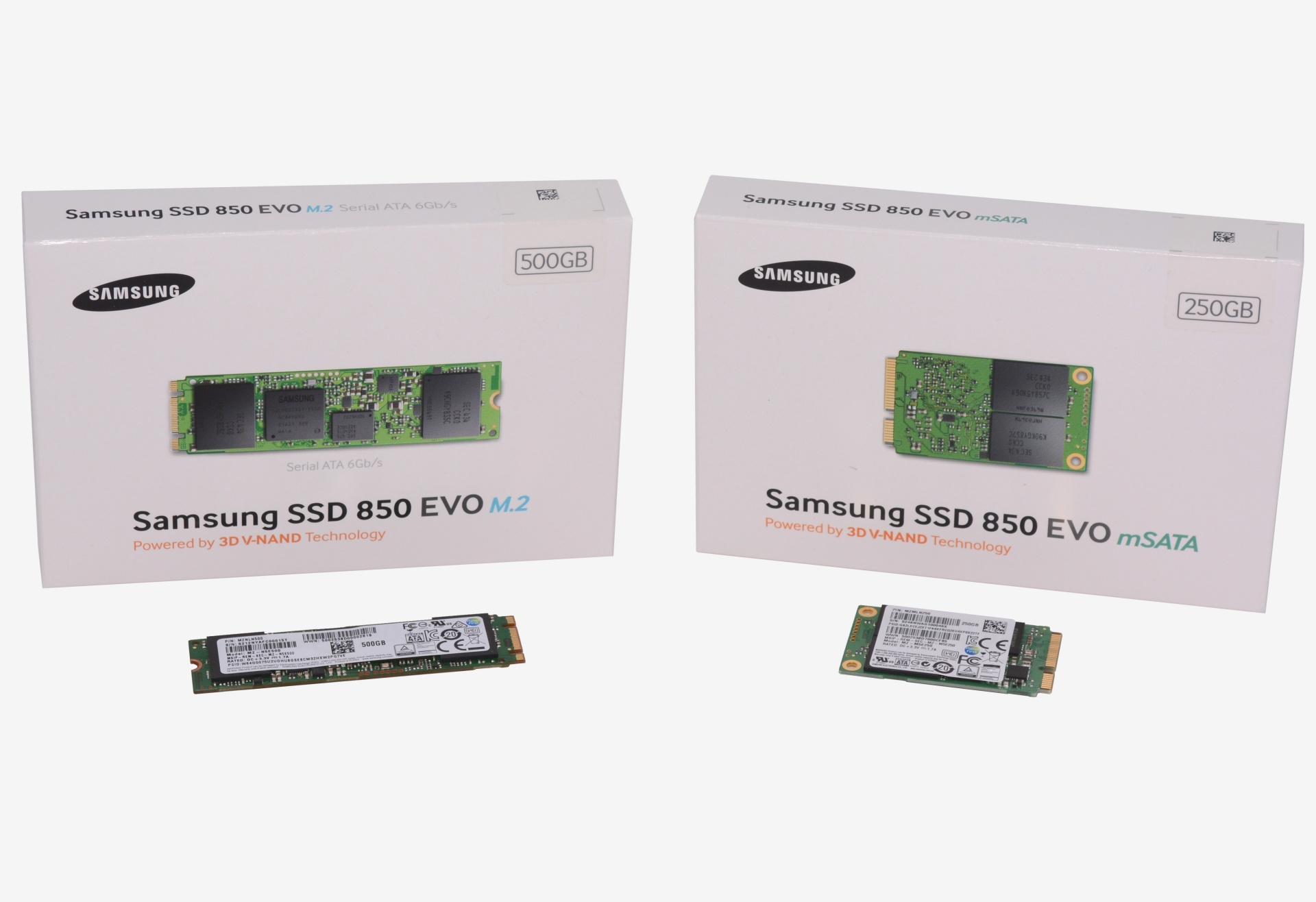 Samsung 850 Evo M.2 500GB 850 Evo 250GB mSATA Review Photo