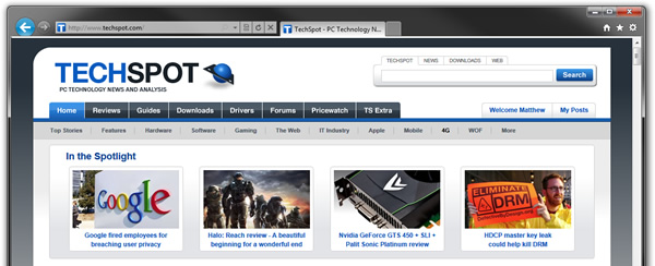 Internet Explorer 9 Beta Drops. It's Lean, Fast and Modern