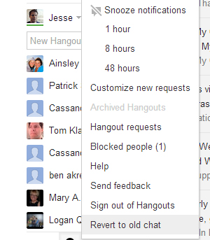 Revert to old chat