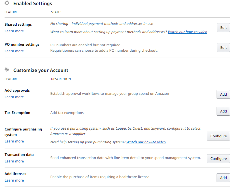 Amazon Business Dashboard