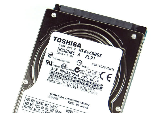 Toshiba 2.5 inch 640GB SATA300 MK6465GSX