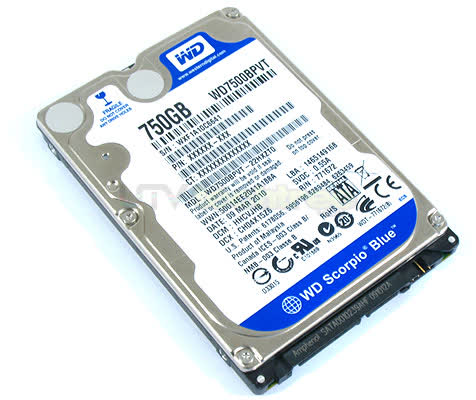 Western Digital Scorpio Blue 750GB SATA300 WD7500BPVT Pros and