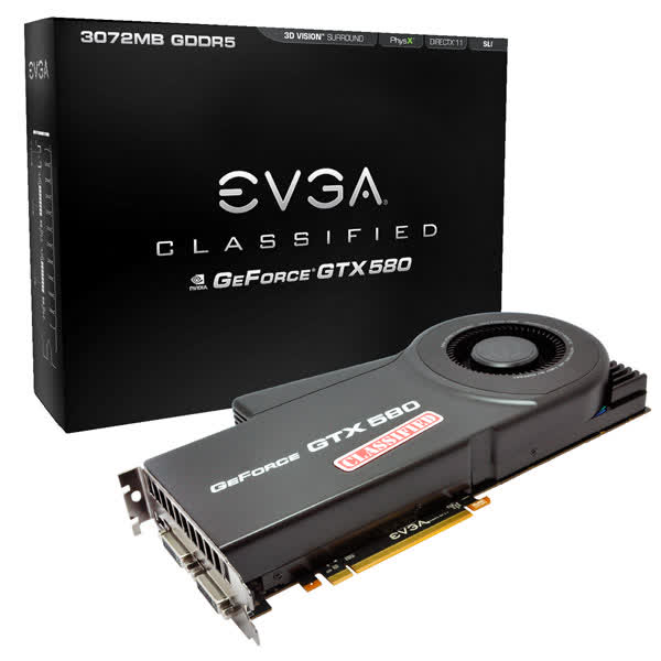 EVGA GeForce GTX 580 Classified 3GB GDDR5 PCIe 03G-P3-1588-AR