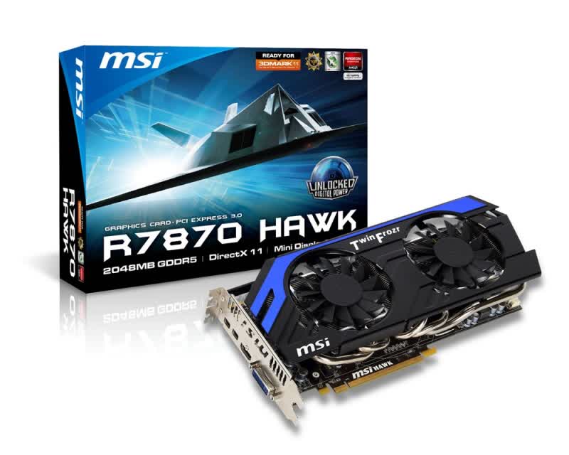 MSI Radeon HD 7870 HAWK 2GB GGDR5 PCIe