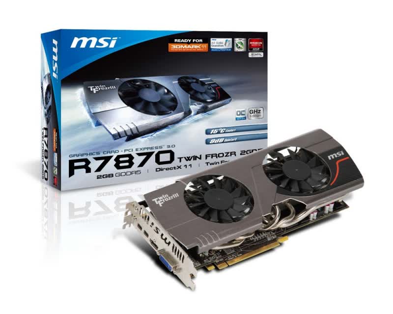 MSI Radeon HD 7870 Twin Frozr 3 OC 2GB GDDR5 PCIe R7870-Twin-Frozr