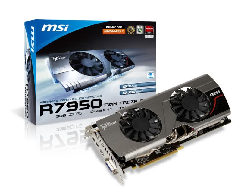 MSI Radeon HD 7950 Twin Frozr 3 3GB GDDR5 PCIe R7950-Twin-Frozr-3GD5