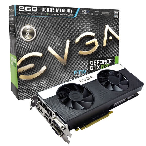 EVGA GeForce GTX 670 FTW Signature 2 2GB GDDR5 PCIe 02G-P4-3677-KR