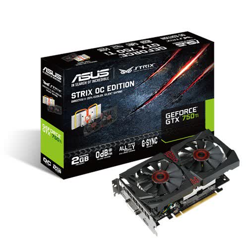 Asus Geforce GTX 750 Ti Strix OC 2GB GDDR5 PCIe STRIX-GTX750TI-OC-2GD5