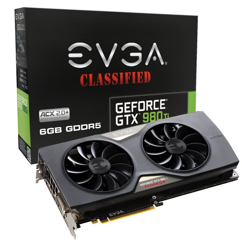 EVGA GeForce GTX 980 Ti Classified ACX 2.0 Plus 6GB GDDR5 PCIe 06G-P4-4998-KR