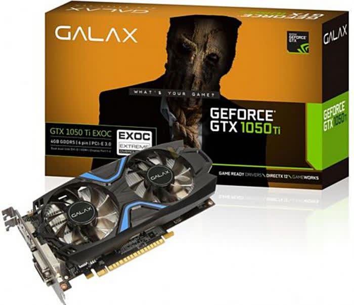 Galax / KFA2 GeForce GTX 1050 Ti OC 4GB GDDR5 PCIe