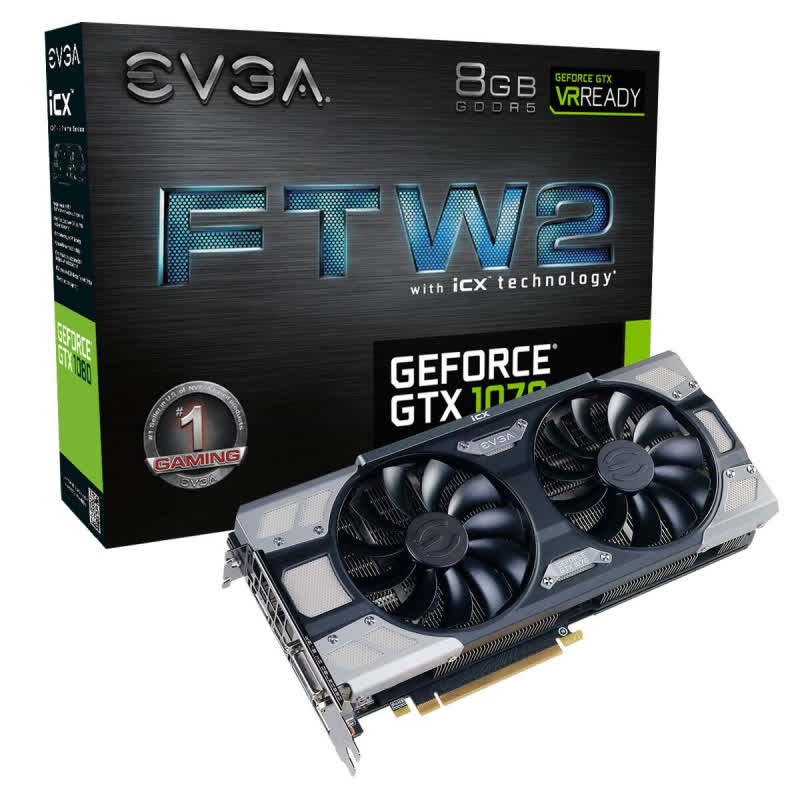 EVGA Geforce GTX 1070 Ti FTW2 iCX 8GB GDDR5 PCIe 08G-P4-6775-KR