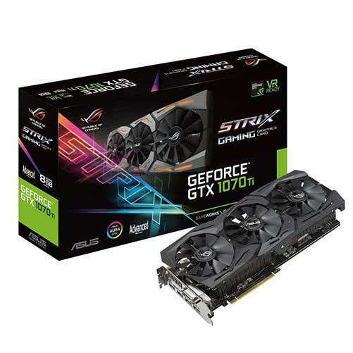 Asus GeForce GTX 1070 Ti ROG Strix Advanced 8GB GDDR5 PCIe ROG-STRIX-GTX1070TI-A8G-GAMING