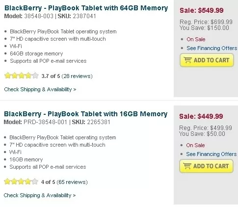 blackberry playbook ipad rim blackberry playbook touchpad tablet price cut