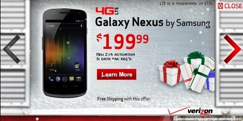 galaxy nexus android verizon smartphone ice cream sandwich