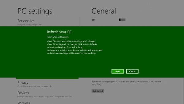 upcoming windows windows 8 refresh reset