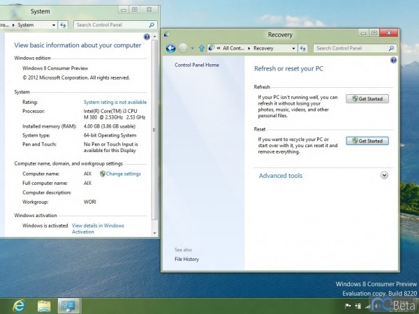 microsoft windows start beta windows 8