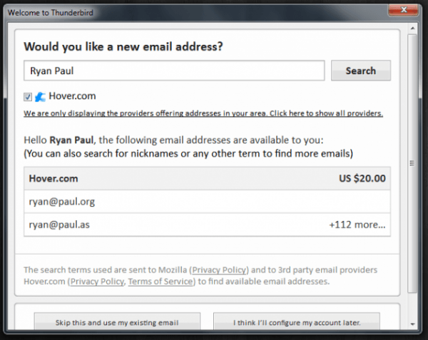 mozilla thunderbird windows linux email os x thunderbird 13 custom email creation yousendit email client