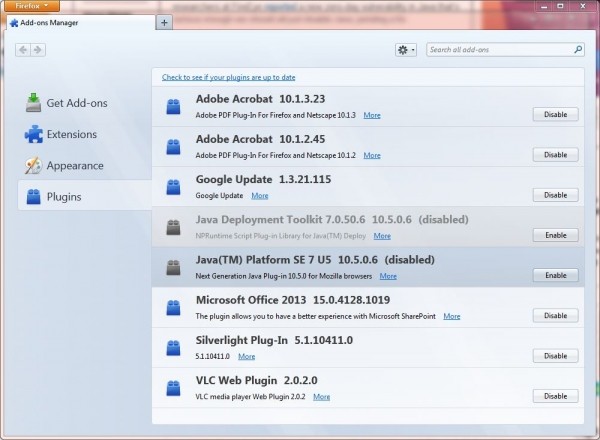 mozilla firefox java 