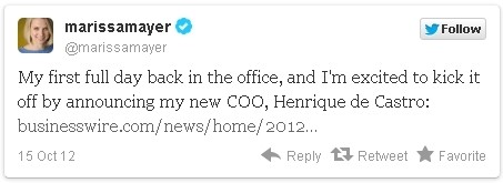 yahoo marissa mayer google coo