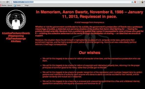 anonymous mit aaron swartz
