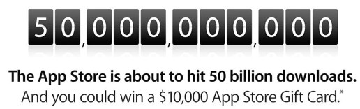 Apple to celebrate 50 billionth app download with giveaway