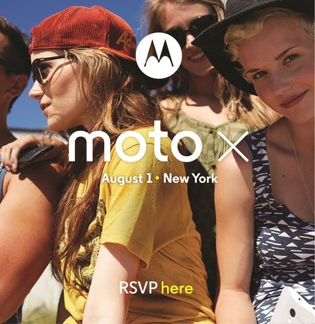 Motorola to unveil Moto X smartphone at August 1 event in New York