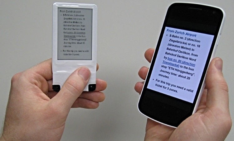 NFC technology can be used to wirelessly power an E-ink display