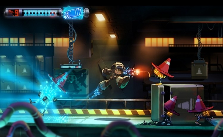 Mighty No. 9 is the Kickstarter-funded PC game from Mega Man's co-designer