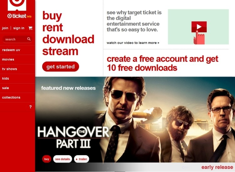 target itunes amazon ticket target ticket video rentals