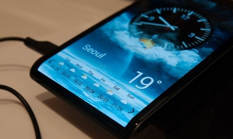 display smartphone handset lg display curved display