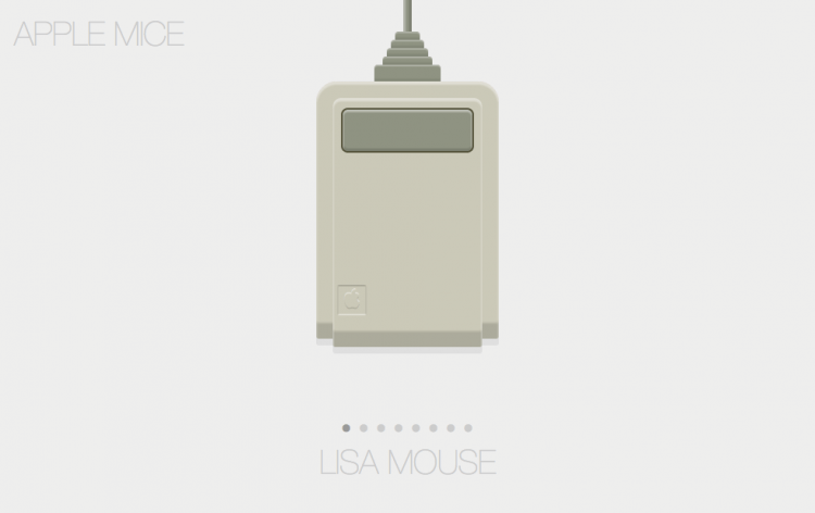 Every mouse Apple ever made pictured exclusively with CSS