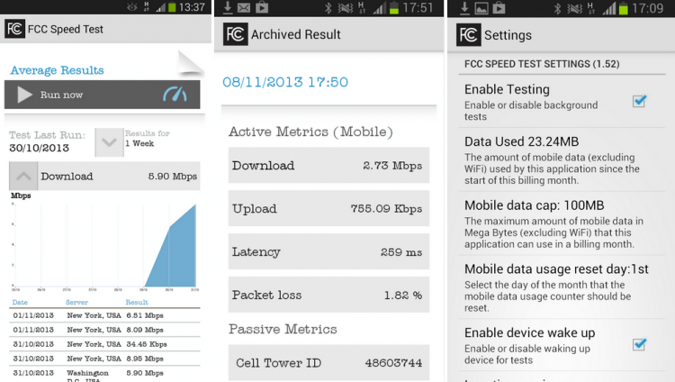 fcc speed test android google play