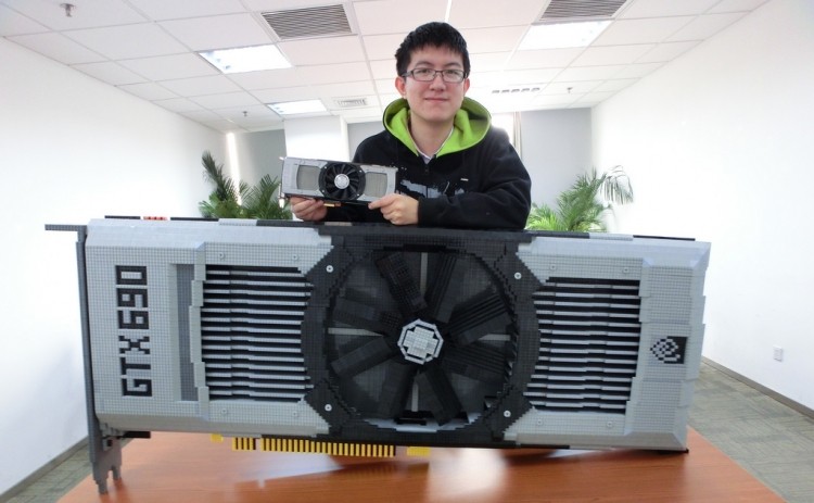 Guy builds Nvidia GeForce GTX 690 out of Lego