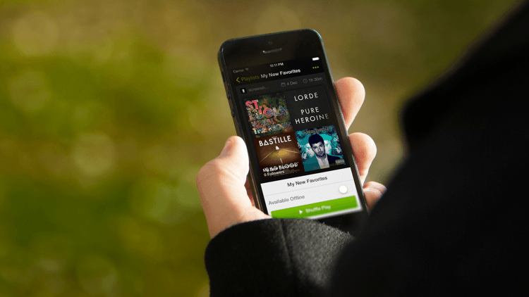 Spotify now streaming free on-demand music on tablets, shuffle playlists on smartphones