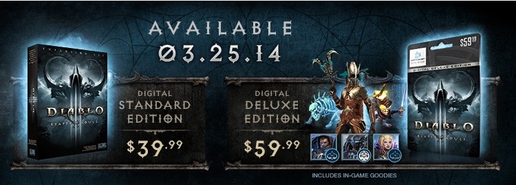 Diablo III: Reaper of Souls expansion pack arrives on March 25 starting at $39.99